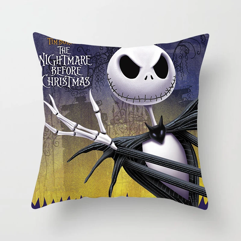 ZENGIA Nightmare Before Christmas Cushion cover GHOST Pillow cover Polyester Horror Throw pillows Sofa Decorative Pillow case