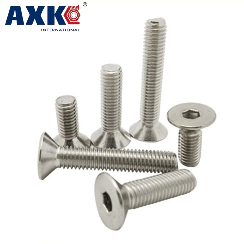 

8# #8-32*3/8 #8-32*1/2 3/8" 1/2" 304 Stainless Steel US UNC Coarse Thread Bolt Hexagon Socket Flat Countersunk CSK Head Screw