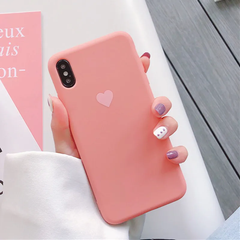 GCWXRO Candy Silicone Cases For Huawei P30 P20 P10 Pro Nova 4 3 3E 3i 2S Mate 20 10 20Pro Cute Red Heart Pattern Mate20 Case |