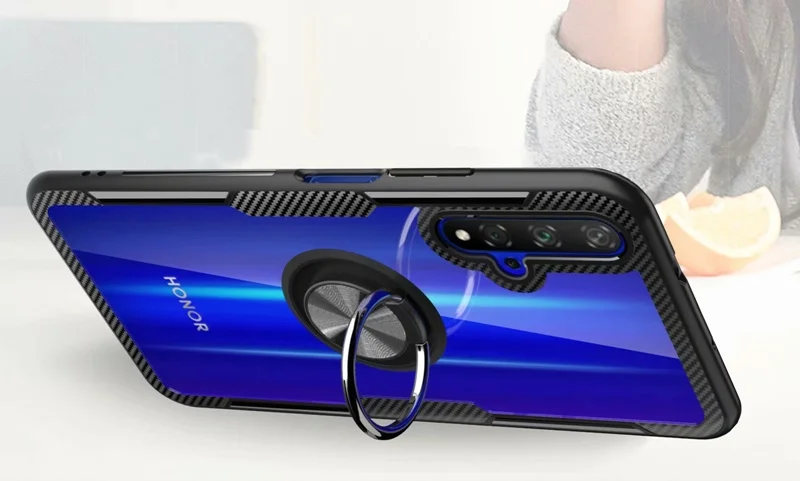 Чехол для huawei honor 20 чехол honor 20 Pro прозрачный Стенд для колец на палец Магнит мягкий чехол для huawei honor 20 pro Чехол kimTHmall