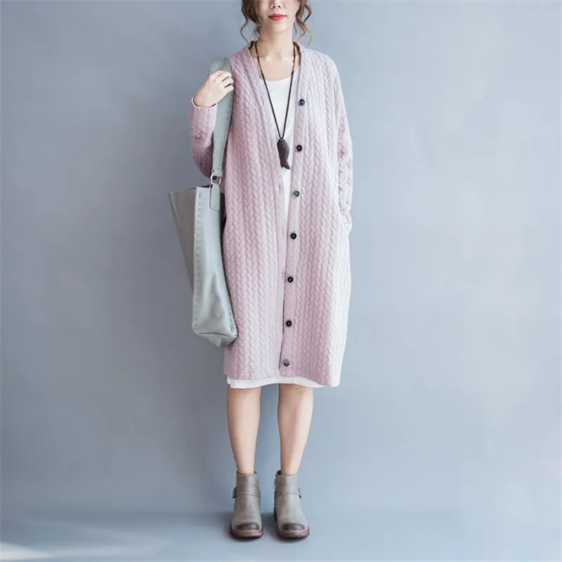 Женская свободная хлопковая куртка кардиган размера плюс 5XL 6XL весна 2017|cardigan jacket