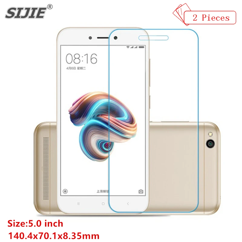 2 шт./лот закаленное стекло для XIAOMI REDMI 5A 5 0 дюйма защитный экран чехол смартфона 9H