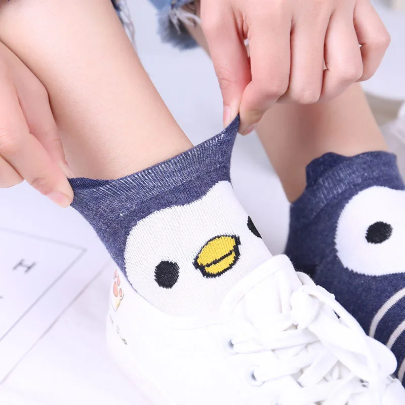 5 пар милых носков для девочек с объемными ушками Мультяшные животные зоопарк