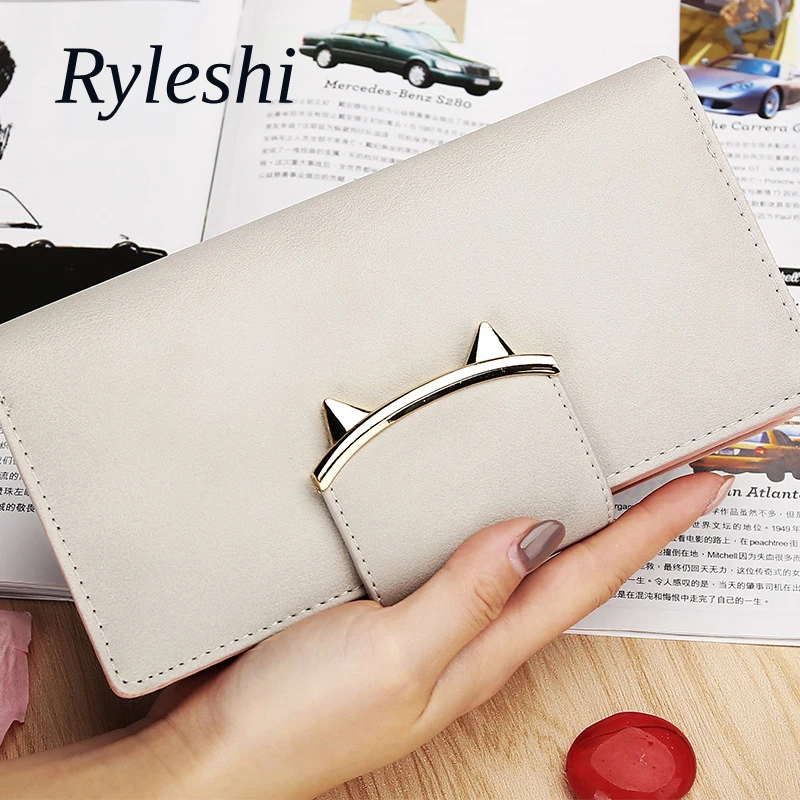 RYLESHI 2018 милые кошачьи уши кожа Винтаж кисточкой Для женщин кошелек Элитный бренд