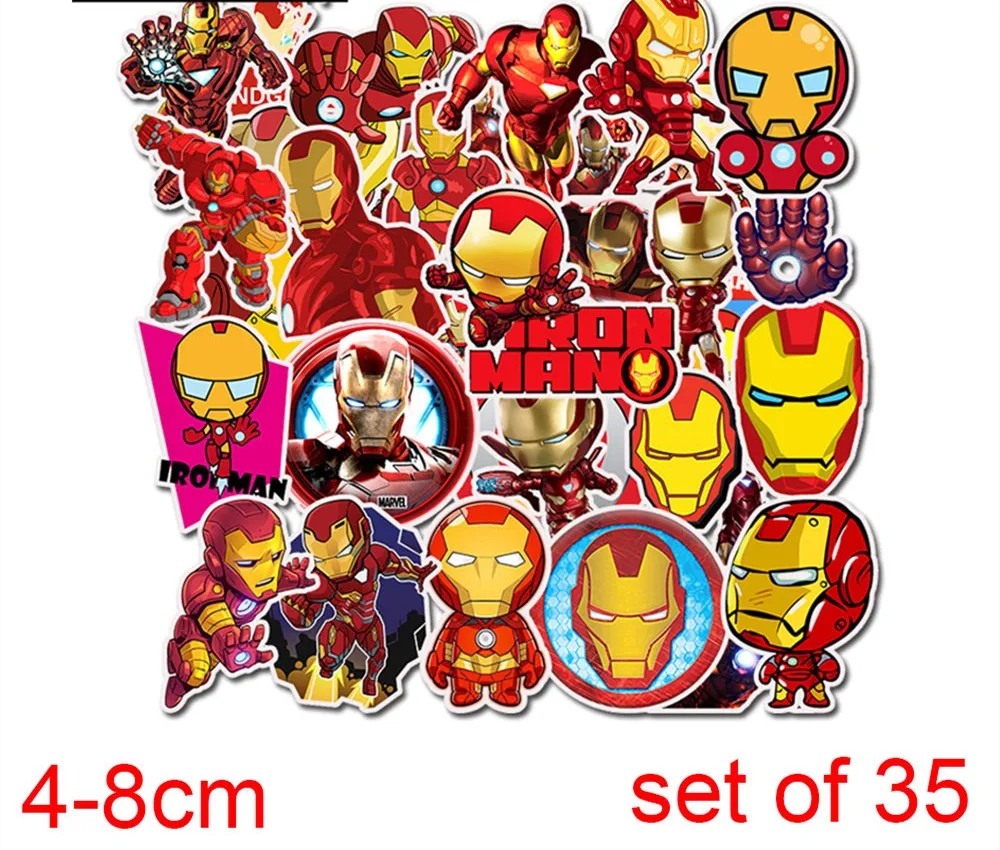 35 шт. Marvel Мстители Железный человек водонепроницаемый стикер s набор игрушка