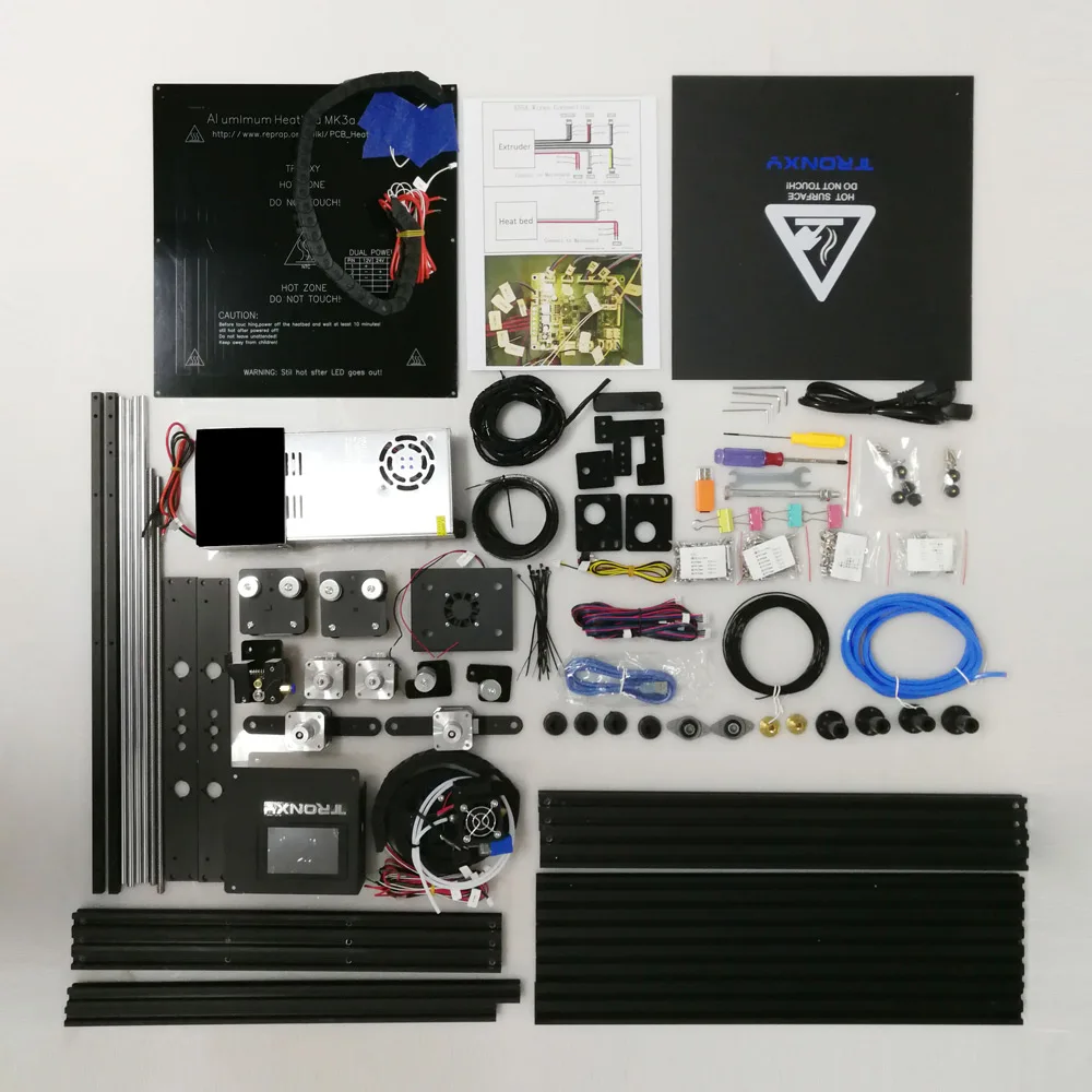 Tronxy X5SA Высокая точность 3D-принтеры DIY Kit с Heatbed Сенсорный экран автоматическое выравнивание возобновить печать нити накала вверх и вниз лоток