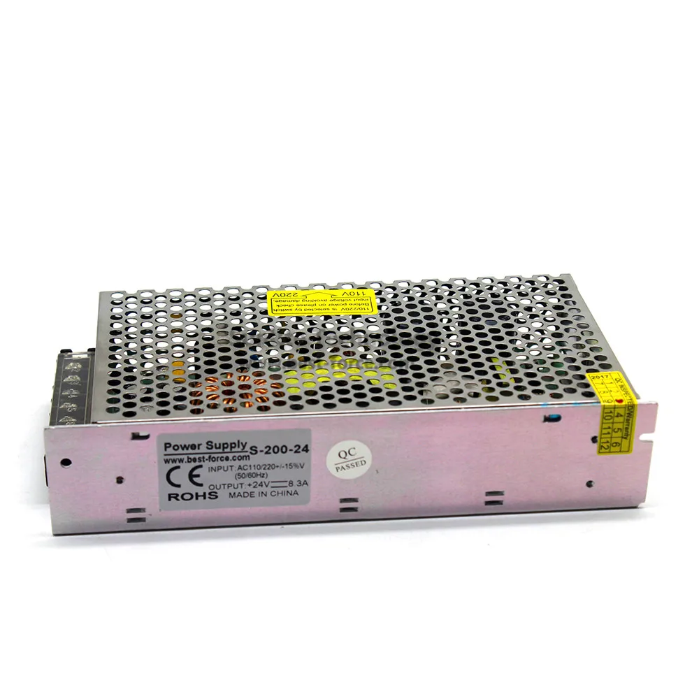 Светодиодный источник питания 24V 8.3A 200W импульсный Трансформатор 110V 220V AC DC драйвер
