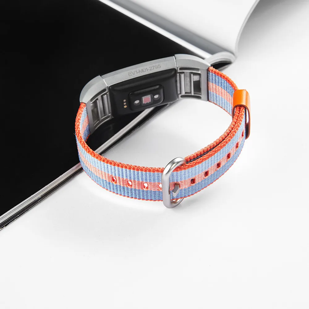 Браслет ремешок для fitbit нейлоновый Плетеный ремешок на запястье Королевский тканый браслет ремешок для Fitbit Charge 2 оптовый поставщик