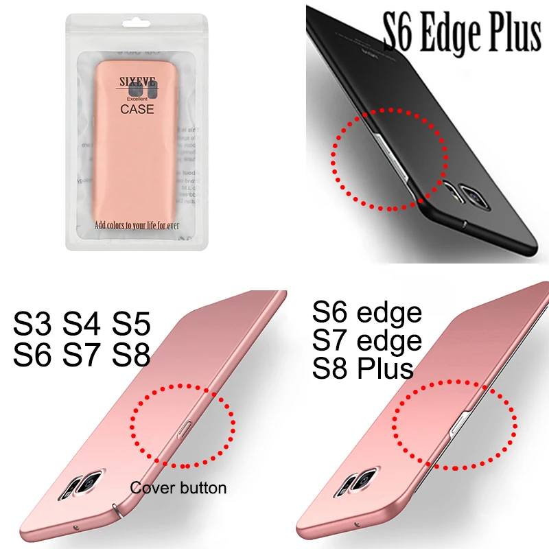 Luxury Hard slim Case For Samaung Galaxy S3 S4 S5 S6 S7 Edge S8 Plus duos neo Plastic Phone Back Cover 360 Full Protect |