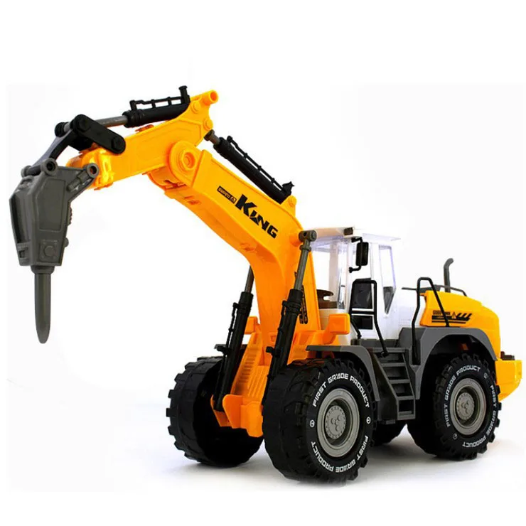 Infant Shining Engineering Cars 1:22 Excavator Model Toys Plastic Construction Vehicle for Children Boys Gift Toy