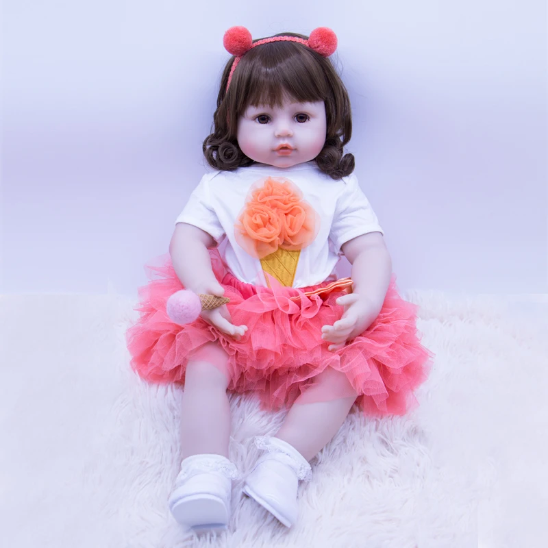 

Кукла реборн Мягкая силиконовая, 58 см, оригинальный дизайн