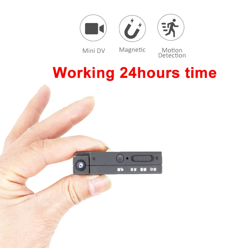 24 часа работы портативная Магнитная мини камера тело диктофон с датчиком