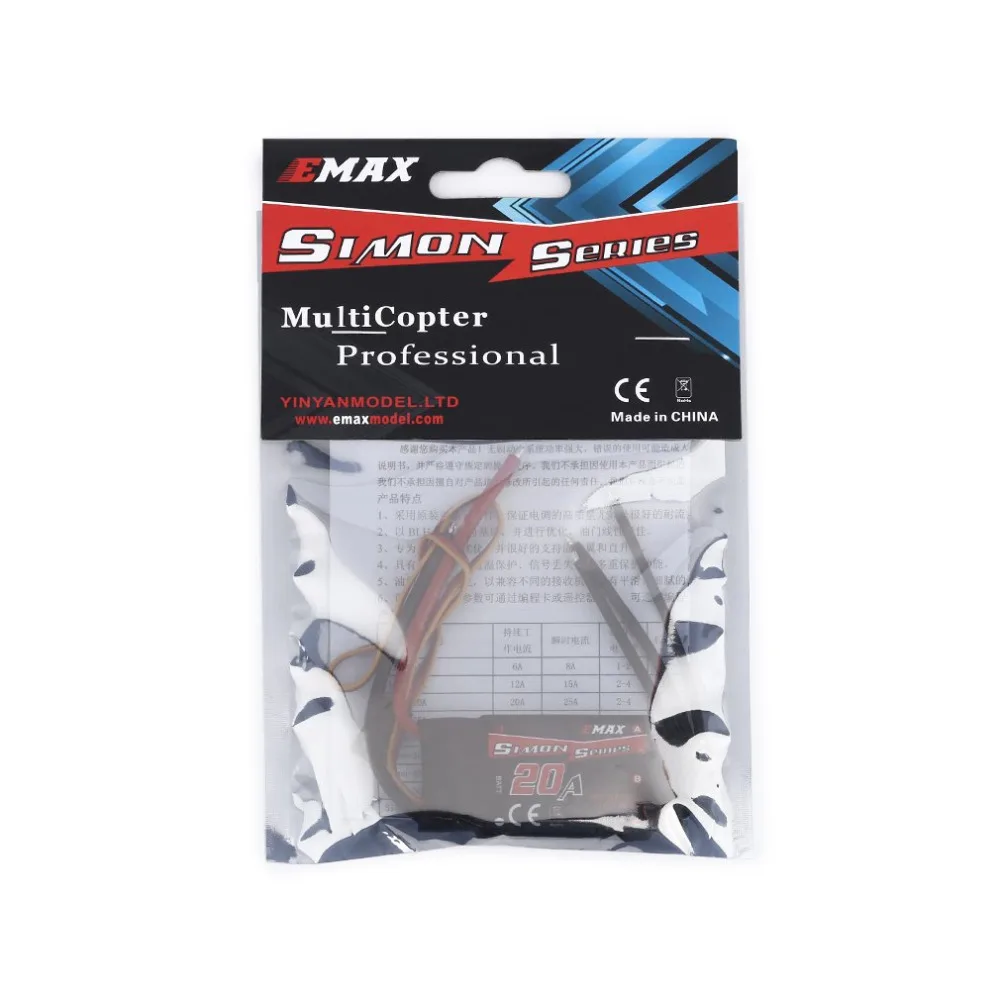 4 шт./лот Emax Simonk Series 12A 20A 30A ESC для квадрокоптера QAV250 F450 F500 F550 Радиоуправляемый