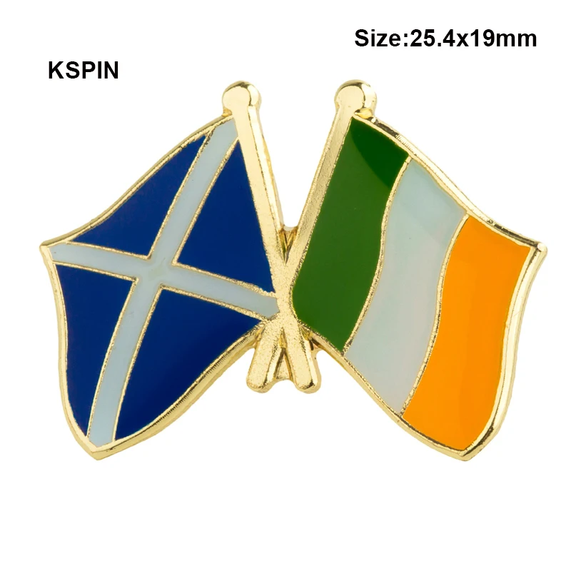 KSPIN Скотланд Ирландия Флаг дружбы значок флага pin 10 шт в партии XY0047|flag badge|badge badgeslot