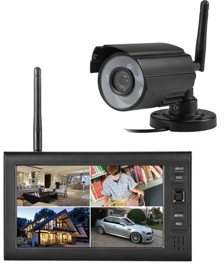 2,4G беспроводная домашняя система безопасности видео рекордер Wifi DVR рекордер Комплект для домашнего офиса дневное/Ночное наблюдение - Цвет: Серый