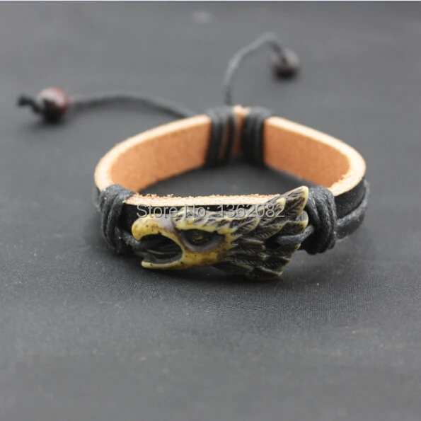 Крутой браслет унисекс в тибетском стиле этническая искусственная кожа MB54 |