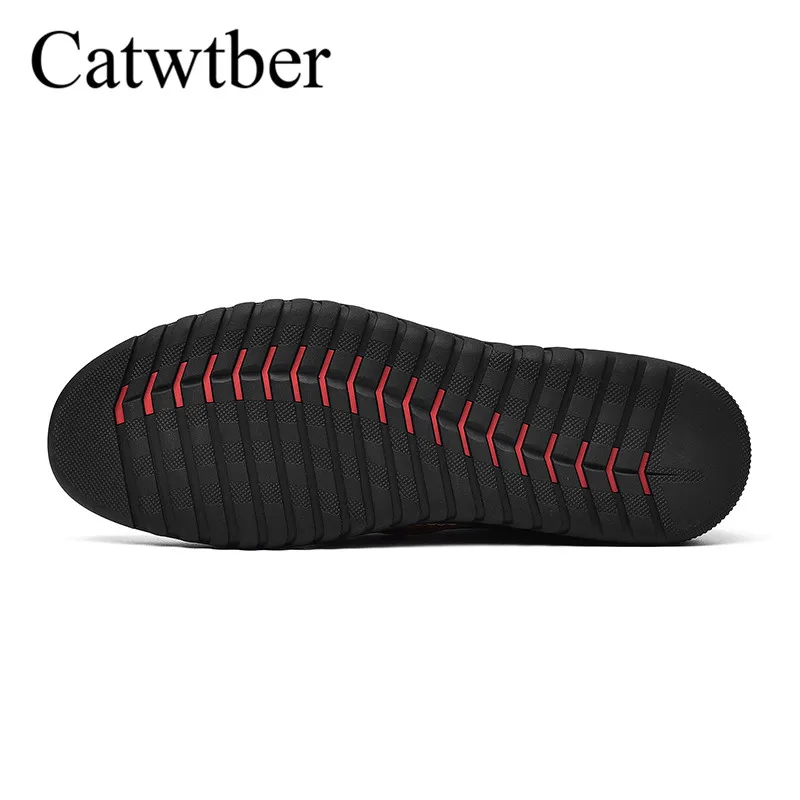 Catwtber Spring Autumn Quality Handmade Leather Casual Sneakers Men Shoes Male Walking Moccasins Comfortable Non Slip Footwear | Обувь