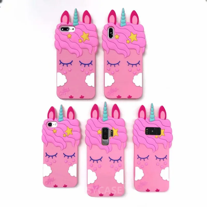 SYCASE Cute Unicorn Eyelash horse Shell For Motorola G6 Plus Case All-inclusive silicone Anti-knock Cover women Moto C |