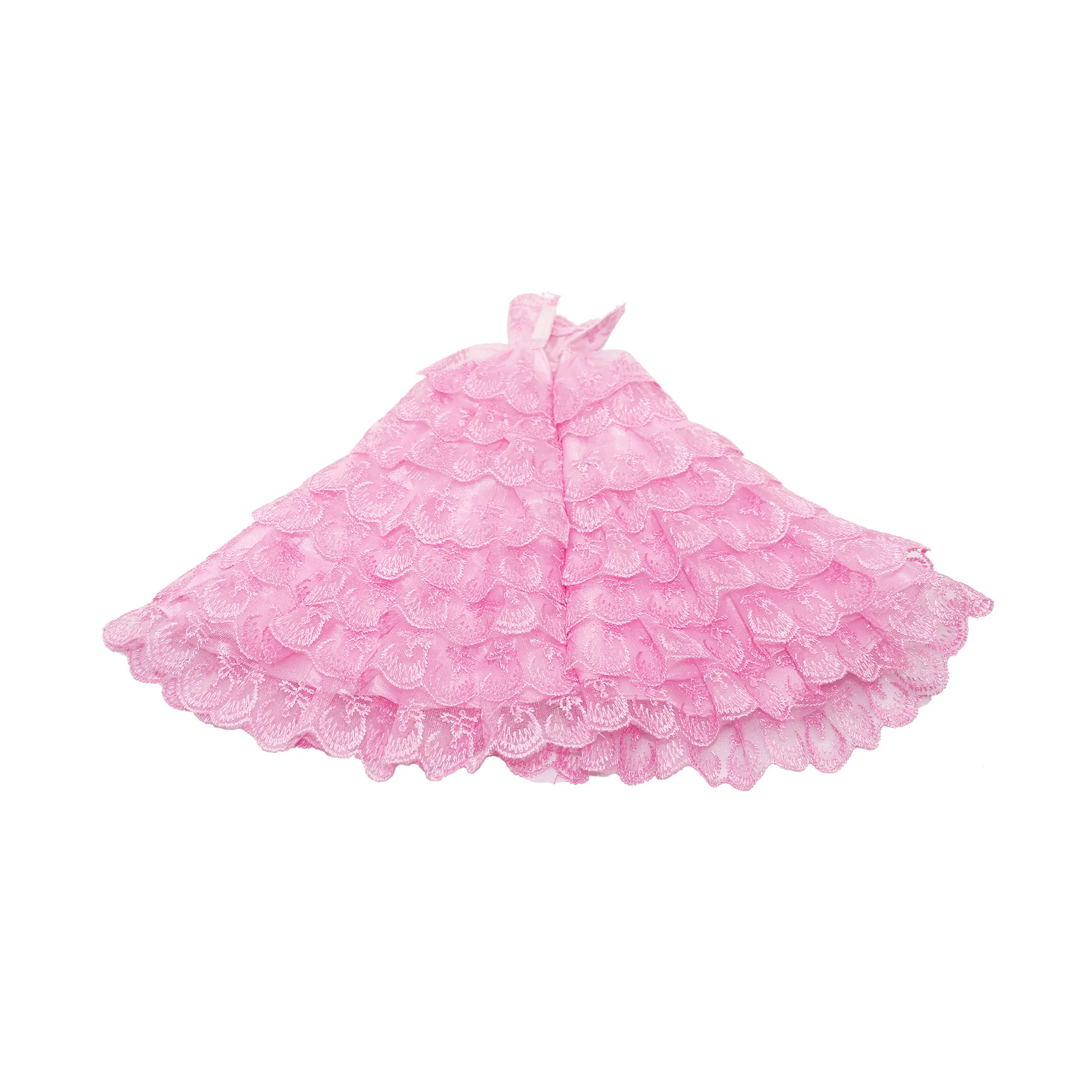Handmade Wedding Dress for Pretty Doll Princess Evening Party Clothes Wears Long Dress Outfit Set for Barbie Doll with Veil