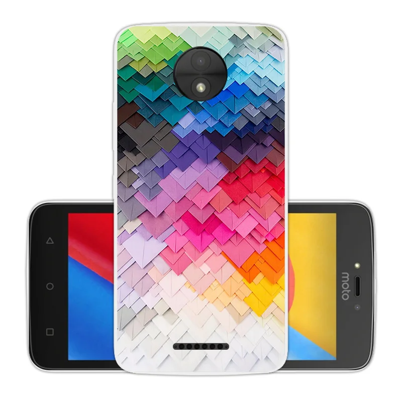 Чехол для Motorola Moto C задняя панель из ТПУ силиконовые чехлы телефонов XT1750 XT1754 чехол