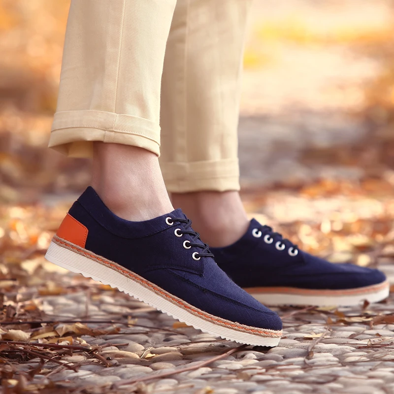 Spring &amp Autumn Men Fashion Outdoor Shoes Eu 39-47 Top Quality Man Casual Lace-up Blue / Grey Beige | Обувь