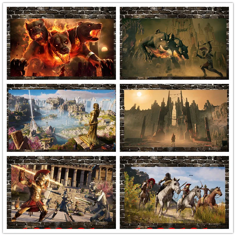 Assassin's Creed: игра Одиссея постер Аниме Холст Декоративные Paintingcanvas декоративные