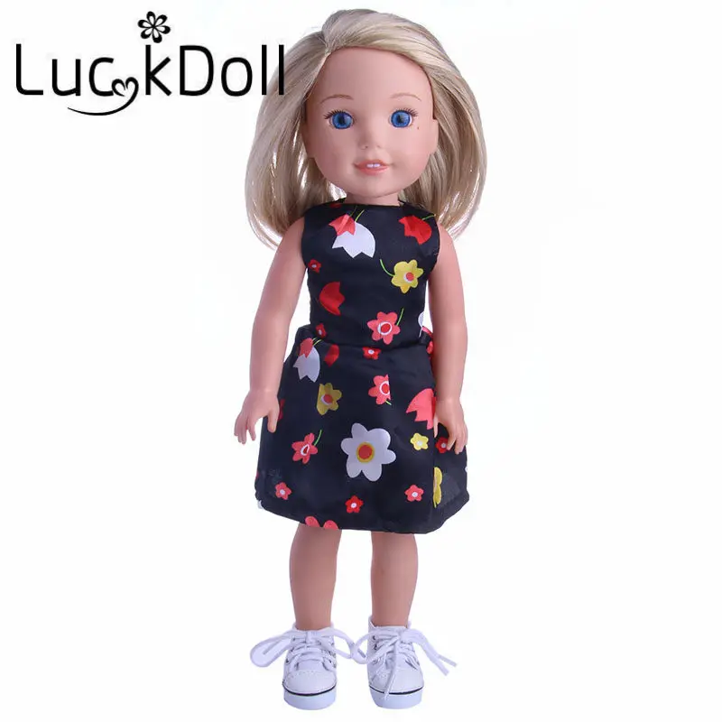 LUCKDOLL/парусиновая обувь с ремешками однотонная подходит для кукла длиной 14 5 дюйма