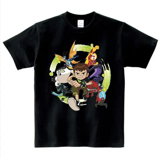 black childreT-shirt Новинка года, Детская футболка Omnitrix Ben 10 крутая детская футболка из натуральной кожи летние топы для маленьких мальчиков и девочек, футболки с рисунками из аниме, От 3 до 9 лет - Цвет: black childreT-shirt