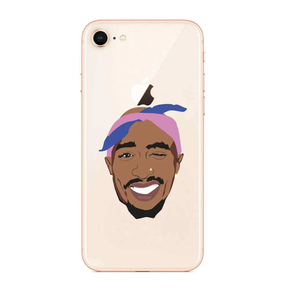 2Pac Tupac Amaru Shakur Makaveli чехол для iPhone 8 XS Max 7 6 6splus X 5S SE Мягкий силиконовый