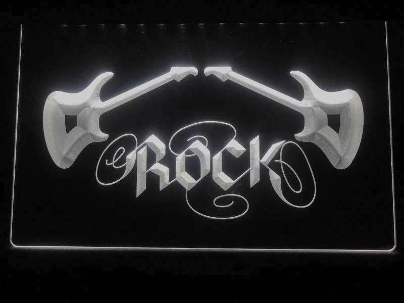 I047 гитара Rock N Roll светодиодная неоновая световая вывеска|Таблички и знаки| |