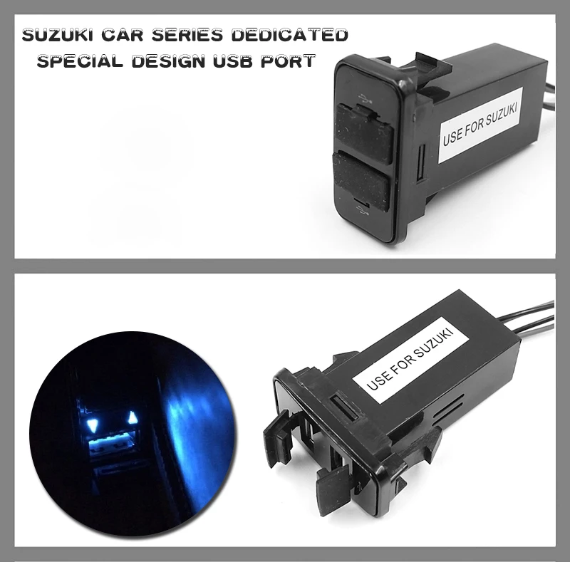 Car 12V 2.1A 2 USB Port Power Socket GPS Mobile Phone Charger For SUZUKI drop shipping | Автомобили и мотоциклы