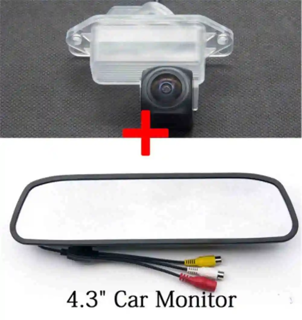 camera with Monitor Рыбий глаз Starlight MCCD 1080P автомобильная парковочная камера заднего вида для Mitsubishi Lancer EX 2008 2010 Pajero io камера заднего вида - Название цвета: camera with Monitor