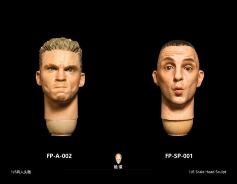 

1/6 Scale Male Head Sculpt with Angry Expression FP-A-002 Fit 12'' Figure
