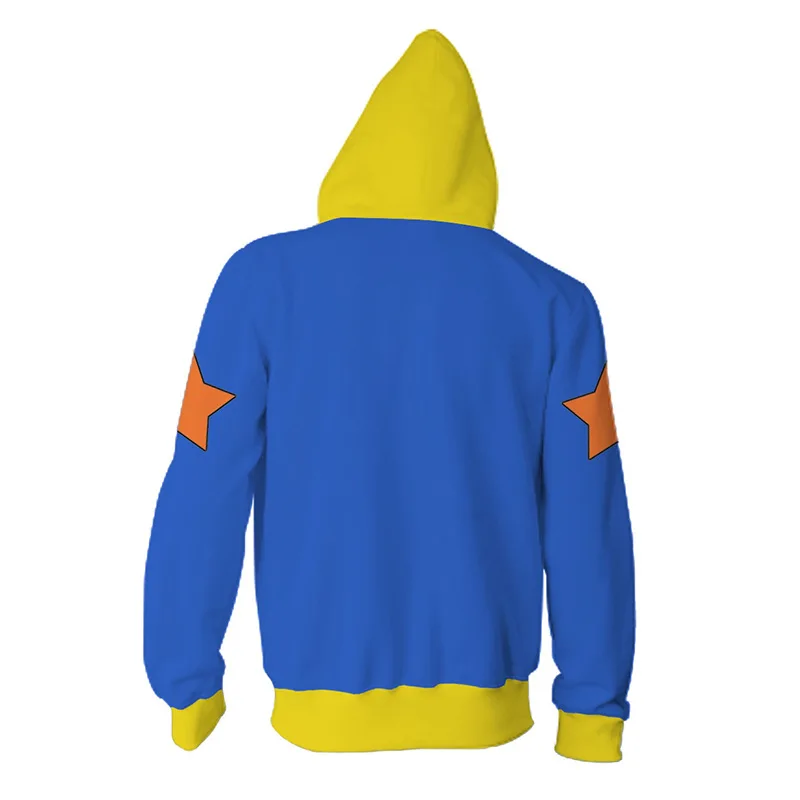 Супер костюм Dragon Ball Vegeta/Son толстовки с Гоку косплей Осень Мужчины и женщины аниме 3D печать куртка с капюшоном свитер