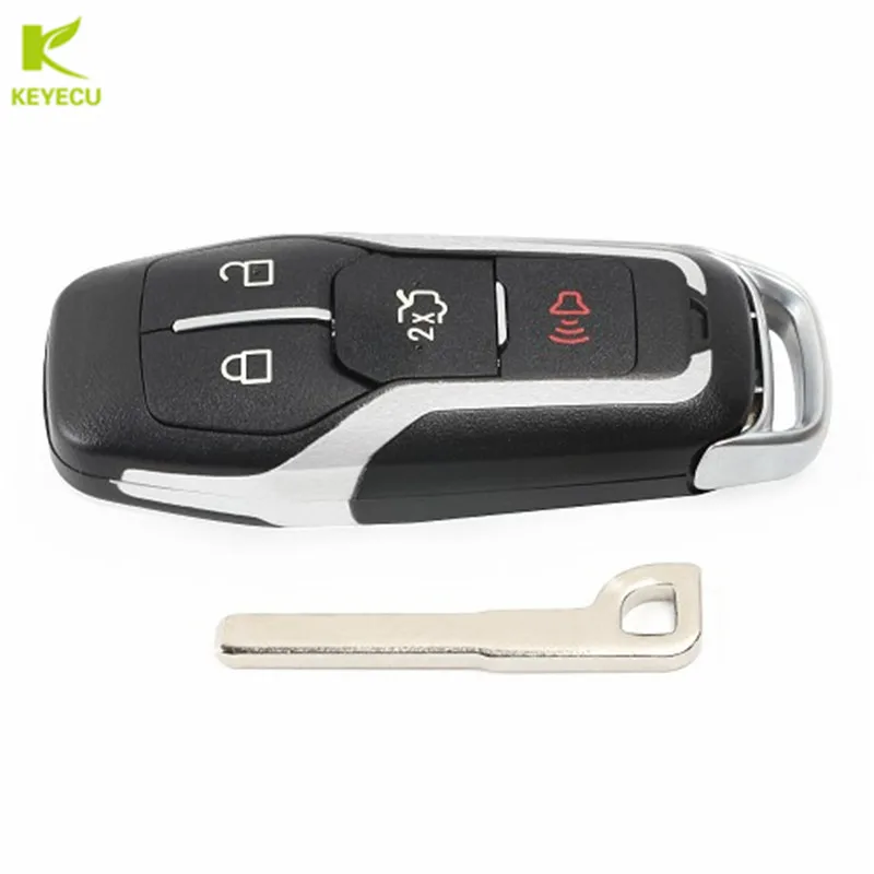 Запасной смарт-чехол KEYECU для дистанционного ключа чехол с 4 кнопками Ford Mustang Fusion