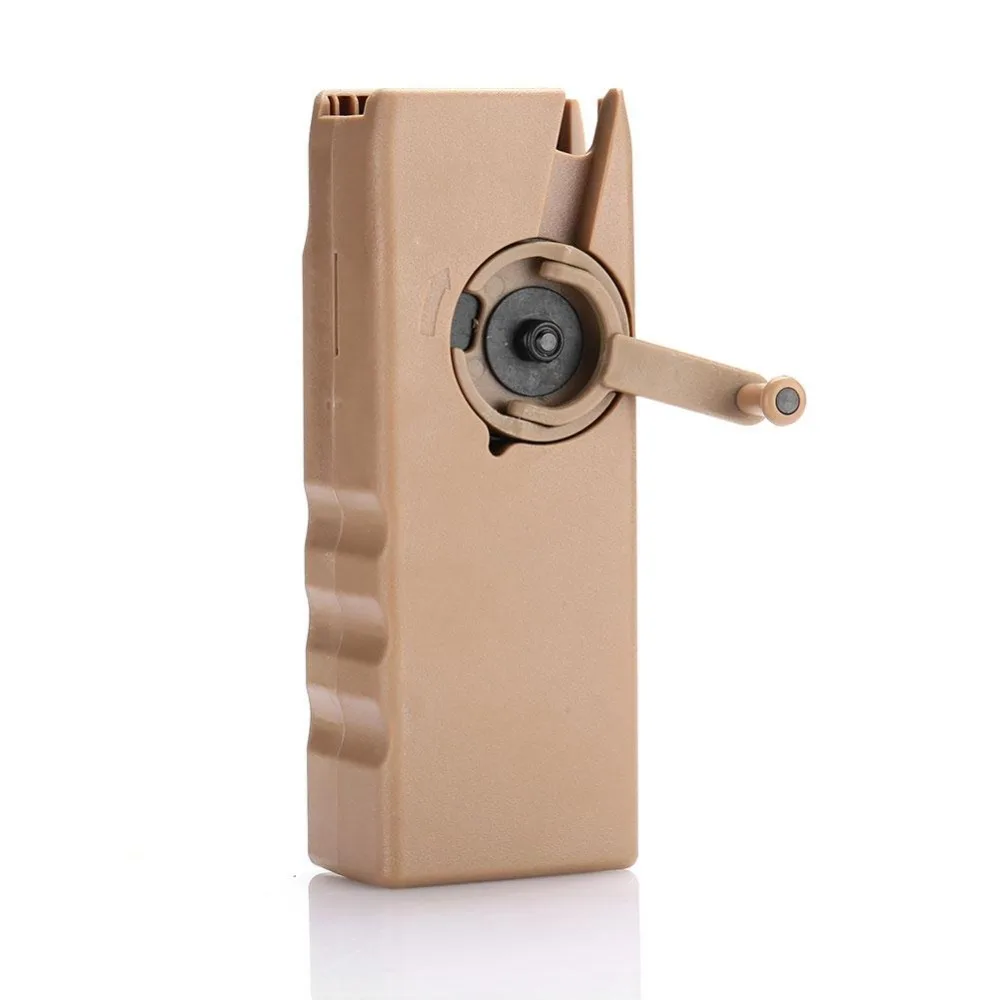 WosporT 1000-зарядный механизм M4 Airsoft Paintball Hand Crank Plastic BB Speed Loader Quick Hunting Accessories for AEG/EBB Magazine on.