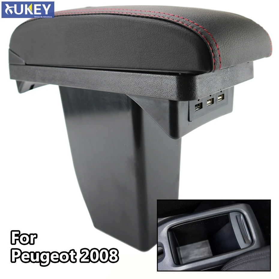 

Консоль для Peugeot 2008, новый ящик для хранения, центральный подлокотник, модификация