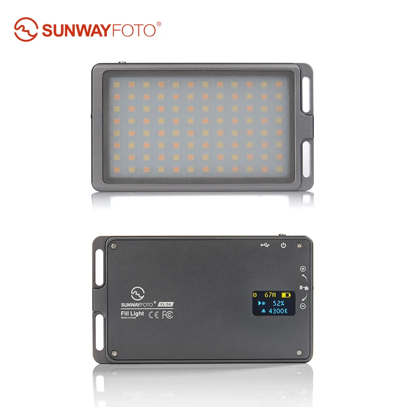 SUNWAYFOTO FL 96 перезаряжаемый светодиодный видео светильник Би Цвет фотографии ing для