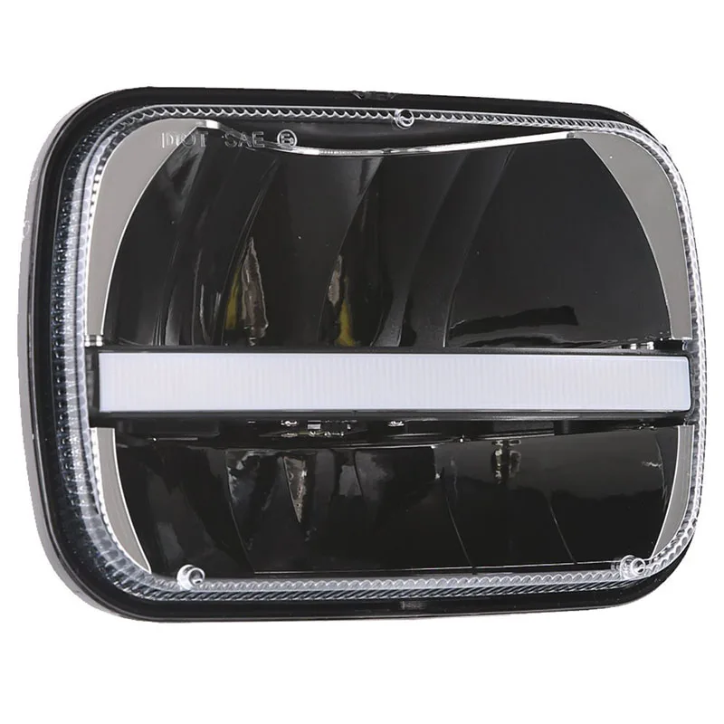 2 PCS 5X7 Inch High Low Beam DRL H4 LED Car headlight for Jeep Wrangler YJ Cherokee XJ Comanche MJ Trucks led Driving lamps | Автомобили и