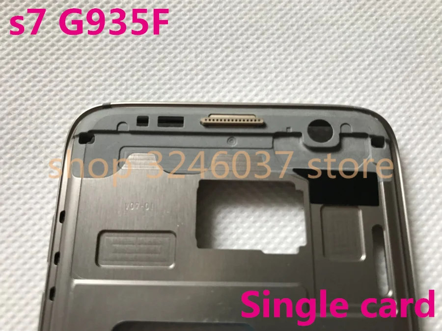 

Middle Frame For Samsung Galaxy S7 edge G935 G935F Mid Bezel Metal Frame Housing Chassis with Side Key SIM card slot Single card