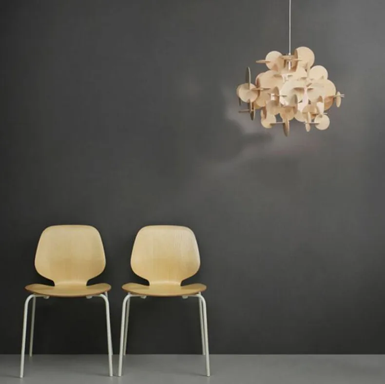 Современный Лофт многоцветный DIY деревянный подвесной светильник креативный итальянский дизайнерский подвесной светильник для детской комнаты светодиодный светильник