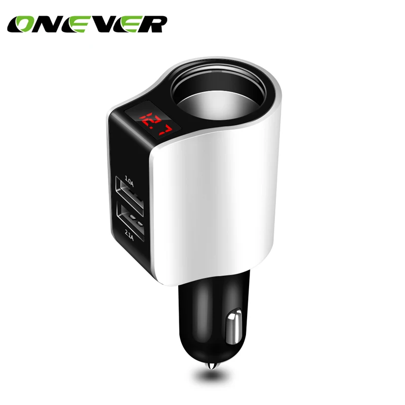 Автомобильное зарядное устройство Onever для прикуривателя 100 120 Вт 2 порта USB|charger