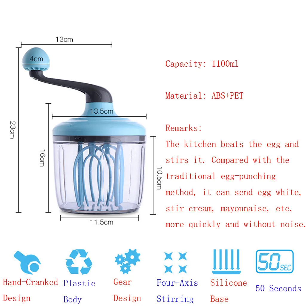 Отличный кухонный инструмент съемный дизайн ручная яйцевзбивалка миксер работа