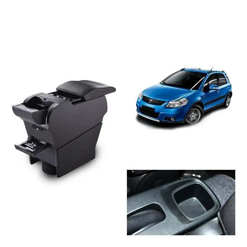 MODEL F Стильный декоративный аксессуар, подлокотник, автомобильный Стайлинг, модификация автомобиля, протектор, автозапчасти, молдинги, подлокотник, коробка для Suzuki SX4 - Название цвета: MODEL F