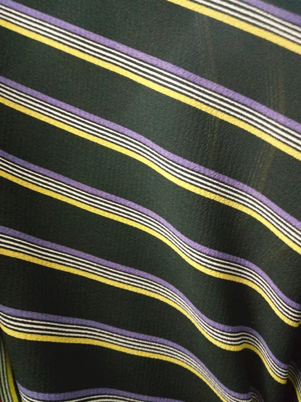 

Stripe printed chiffon fabric is not permeable to Paris bead thick mixed linen Han suit summer clothing bubble yarn fabric