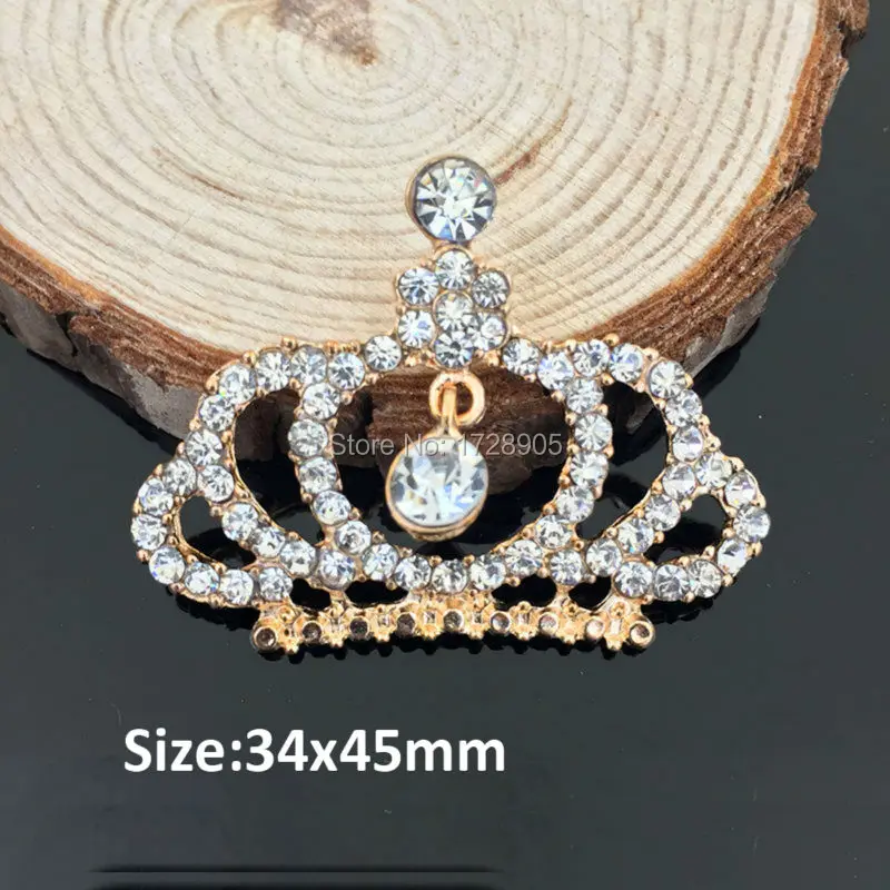 Корона 5 шт. 34x45 мм большие прозрачные стразы выложенные пуговицы для шитья с плоским задним фонариком для украшения одежды и поделок