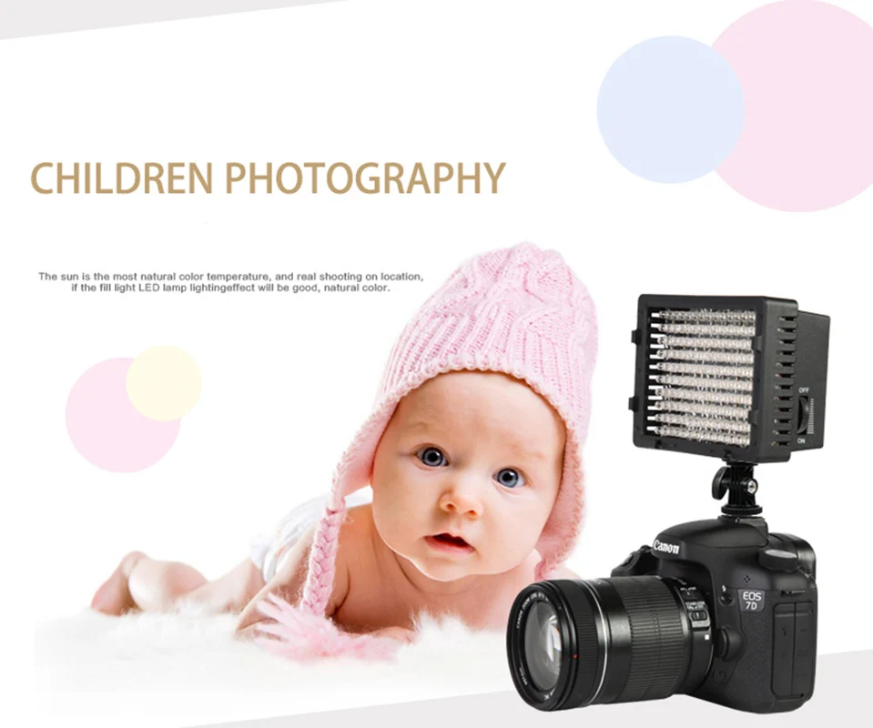 Диммируемая Светодиодная панель высокой мощности KOLIVAR CN160 для видеокамер Canon Nikon