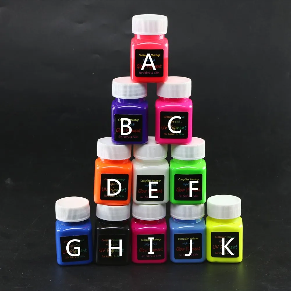 Струйная Татуировка UV Blacklight реактивная пигментная паста для тела и лица