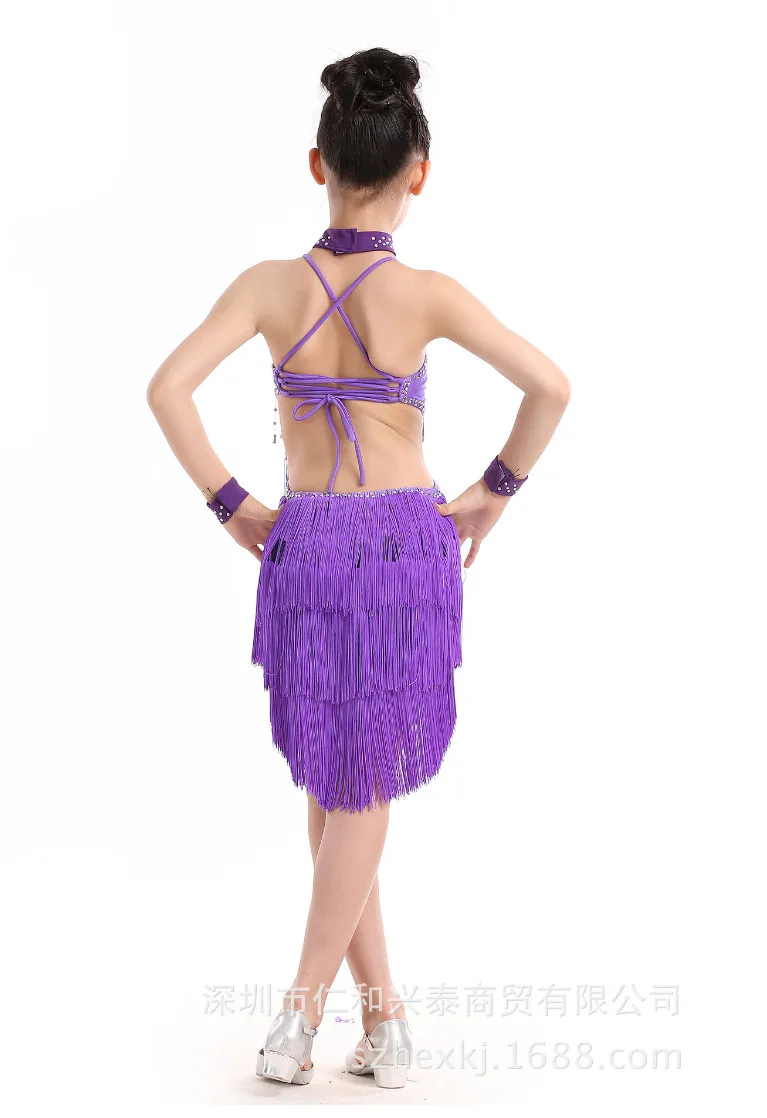 

Girl Latin Dance Dresses For Tassel style Cha Cha/Rumba/Samba/Ballroom/Tango Dance Clothing women Dance Costume tassel Dancewear