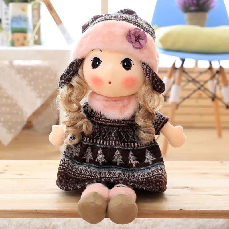 brown Snow rhyme 40 см/60 см свитер юбка шляпа Mayfair Мягкая кукла высокое качество плюшевые игрушки для детей девочек рождественские подарки на день рождения - Цвет: brown Snow rhyme